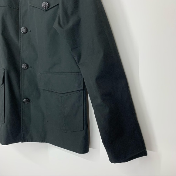 Volcom Men's Black Military Style Officers Jacket With Anchor Buttons Size Large - Picture 6 of 16